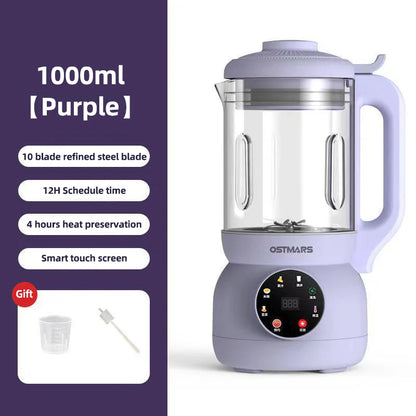 1000ML Automatic Soybean Milk Machine Intelligent Food Blender Electric Fruit Juicer Water Boiling Kettle Rice Paste Maker 220V